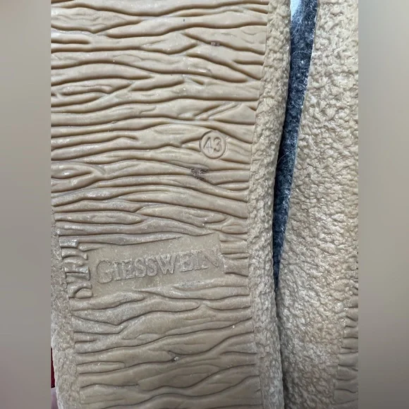 Giesswein Ultra Comfort Gray Virgin Wool Indoor Outdoor Unisex Slipper 12 - Picture 8 of 9